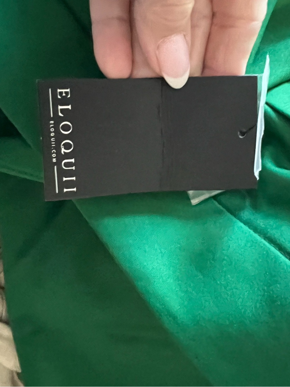 Eloquii Green Satin Dress